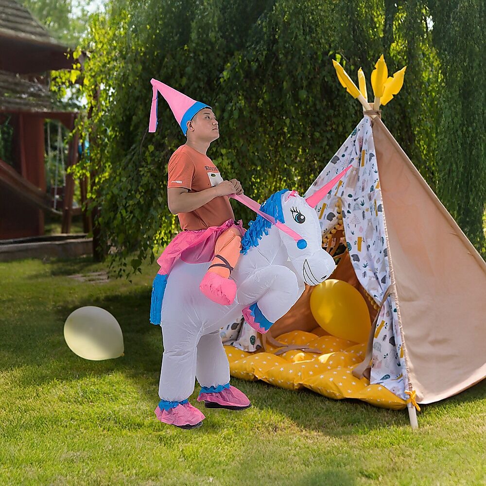 UNICORN Fancy Dress Inflatable Suit -Fan Operated Costume Price