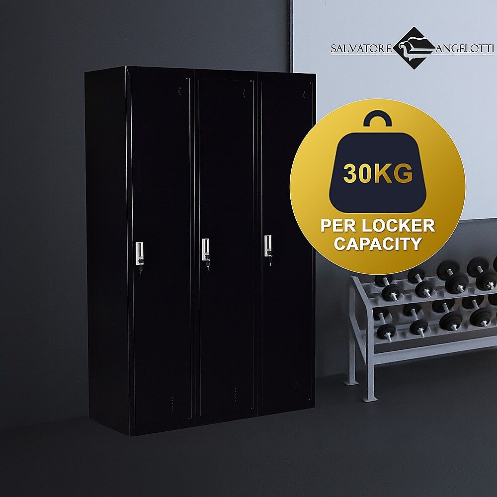 Three-Door Side by Side Office Gym Shed Storage Locker Price