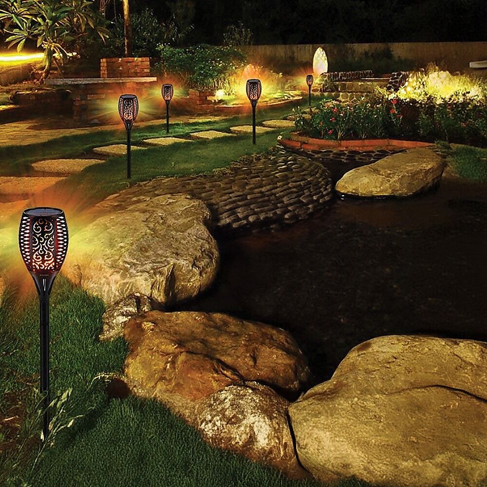 10 Pack Solar Torch Lights 96 LED Flickering Lighting Dancing Flame Garden Lamp Price