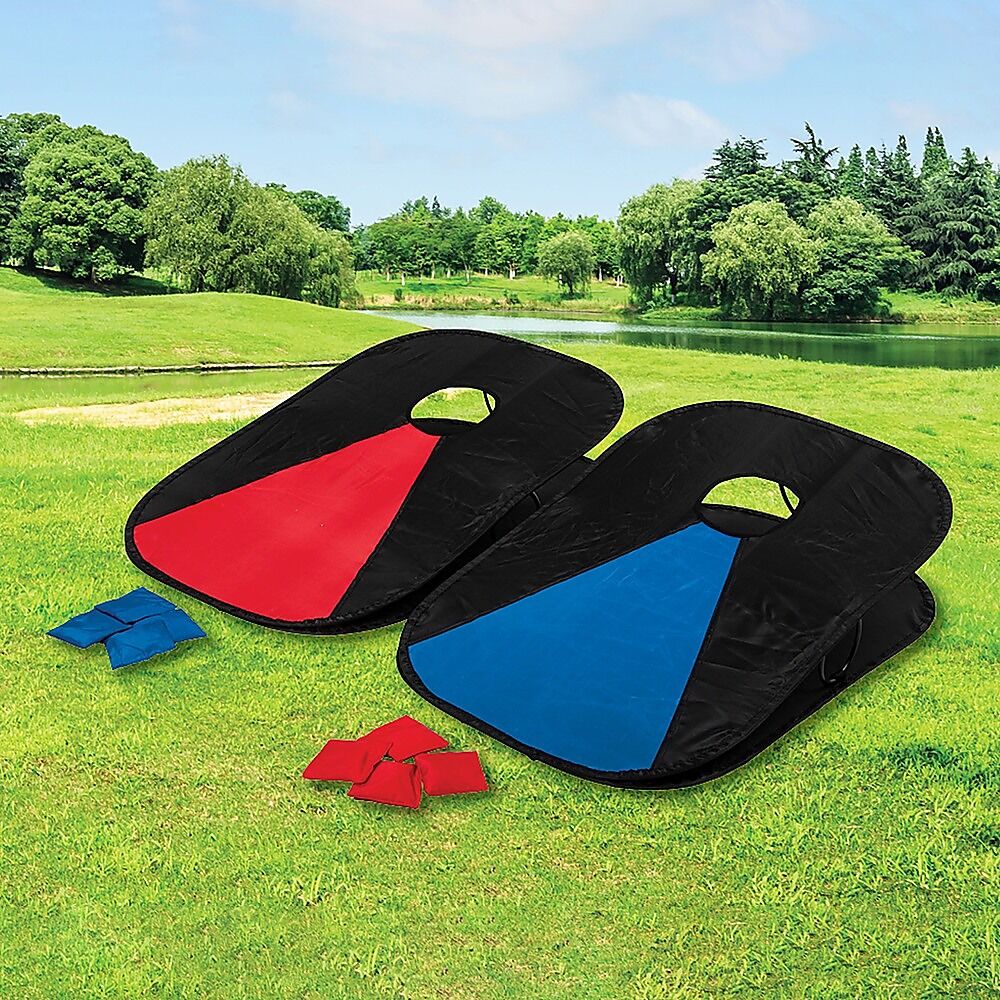 Collapsible Portable Corn Hole Boards With 8 Cornhole Bean Bags, Carry Case Price