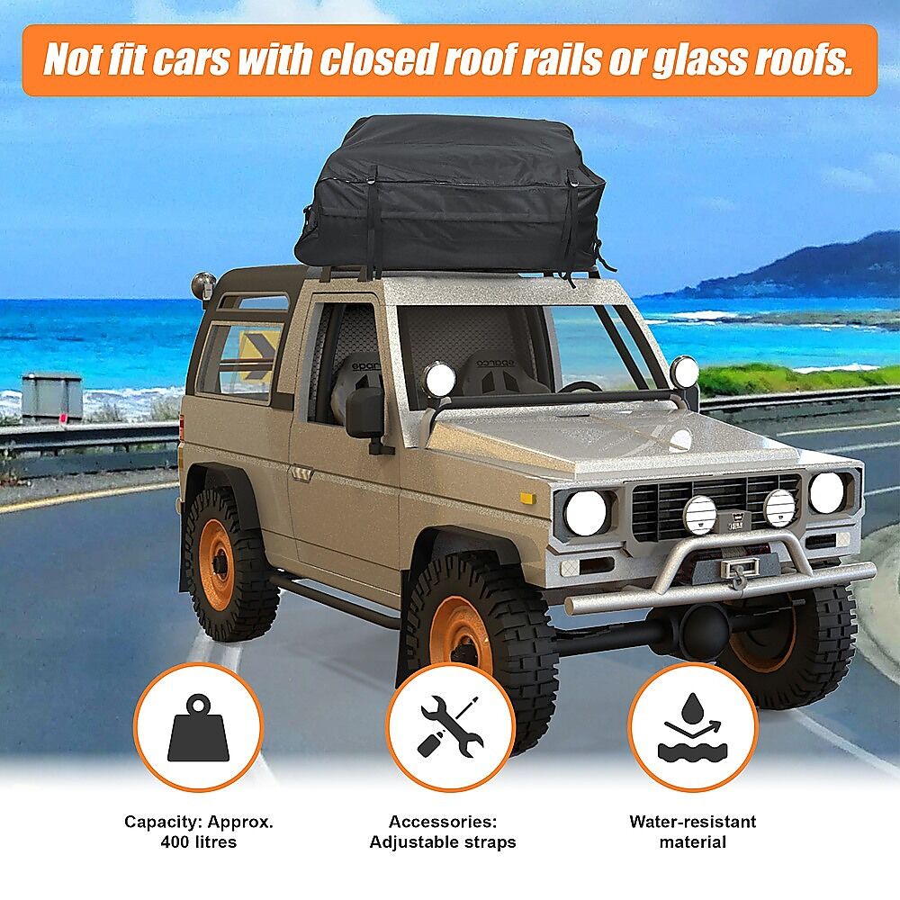 458 Litre Large Car Cargo Travel Rain Proof Roof Top Bag Storage Carrier Box Price
