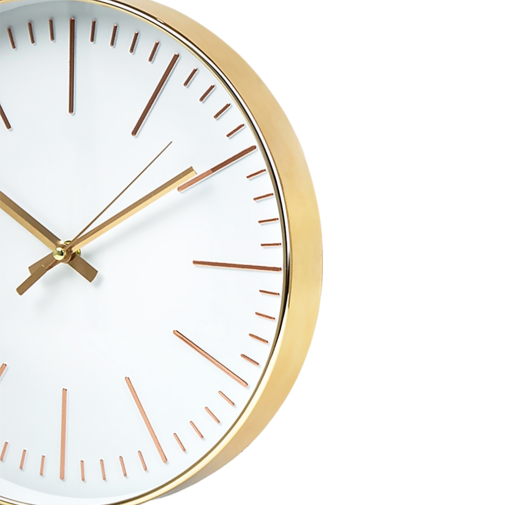 Modern Wall Clock Silent Non-Ticking Quartz Battery Operated Gold Price