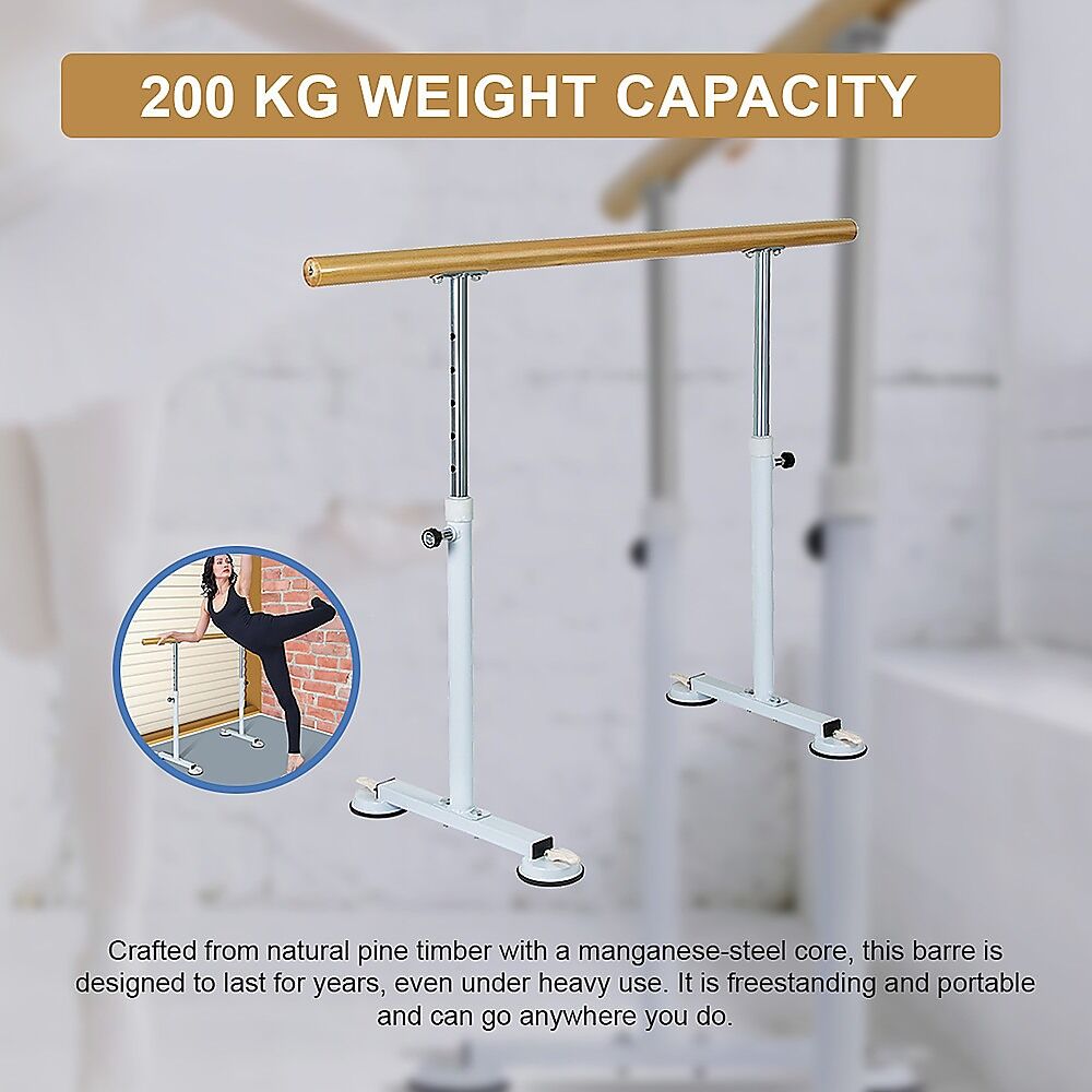 Wooden Portable Ballet Bar Stretch Barre Dance Bar 1.5M Freestanding Ballet Bar Price