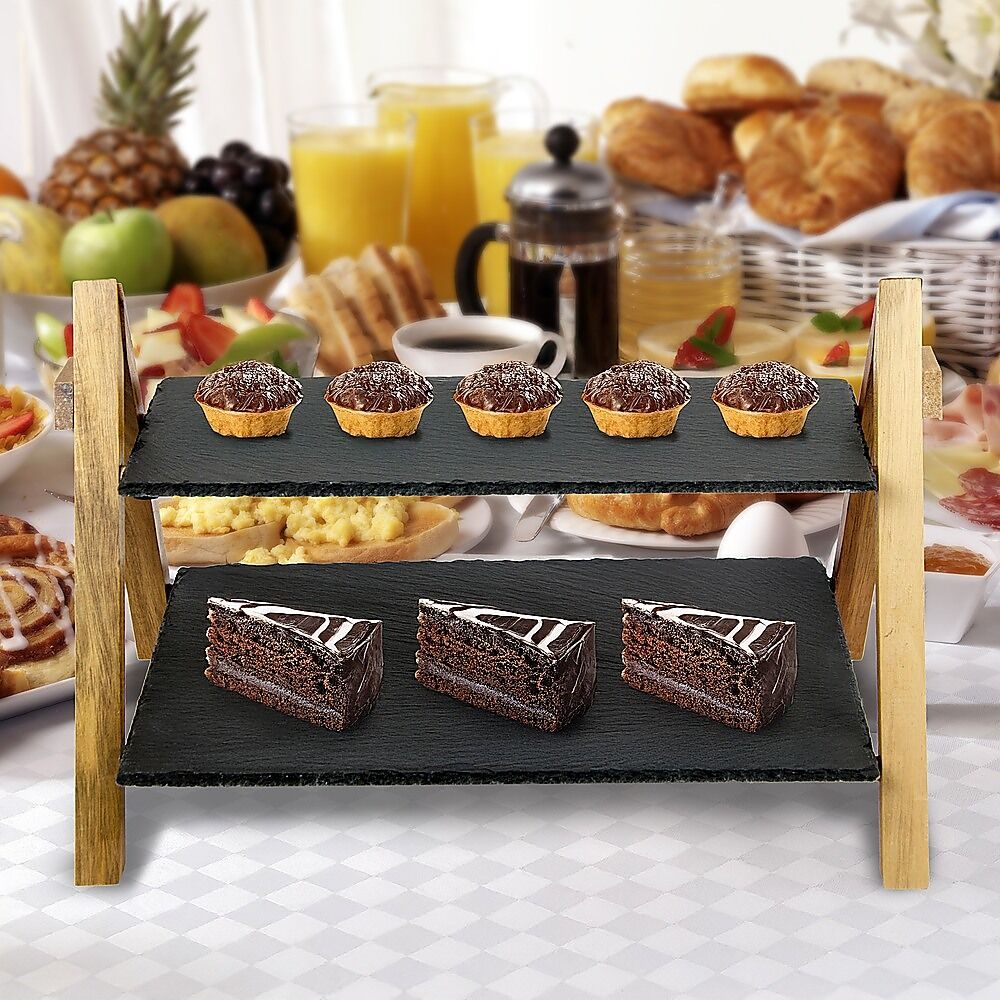 Party 2 Tier Cake Stand Slate Wedding Tiered Serving Stand Afternoon Tea Price