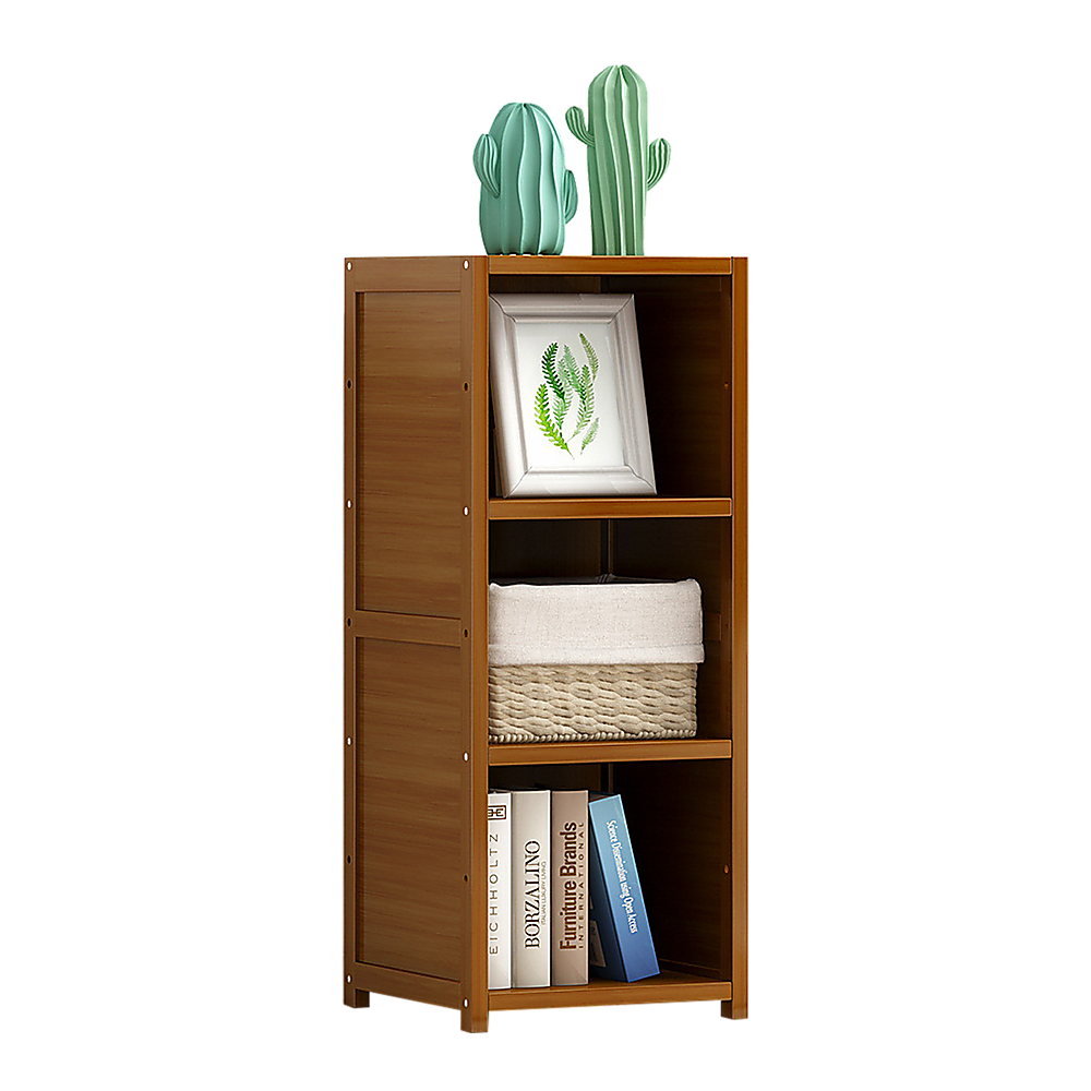 Bamboo Adjustable Shelf Bookcase Display Storage Rack Stand Livingroom Bedroom Price