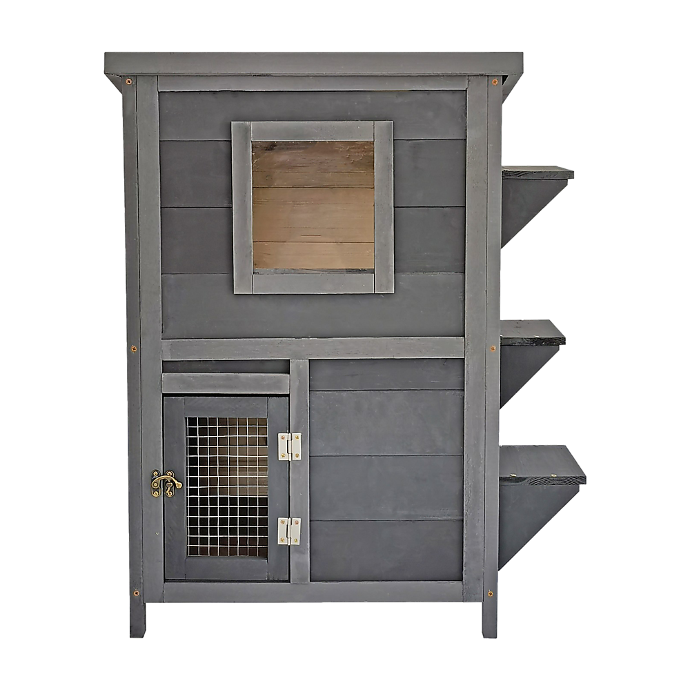 Cat House Weatherproof 2-Story Indoor Outdoor Wooden Shelter Bitumen Roof Price
