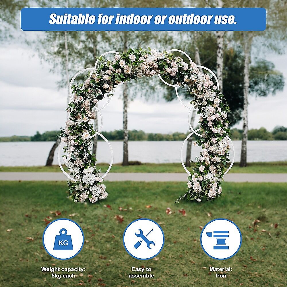 2pcs Round Wedding Arch Backdrop Rings Loops Flower Balloon Lawn Row Stand Price