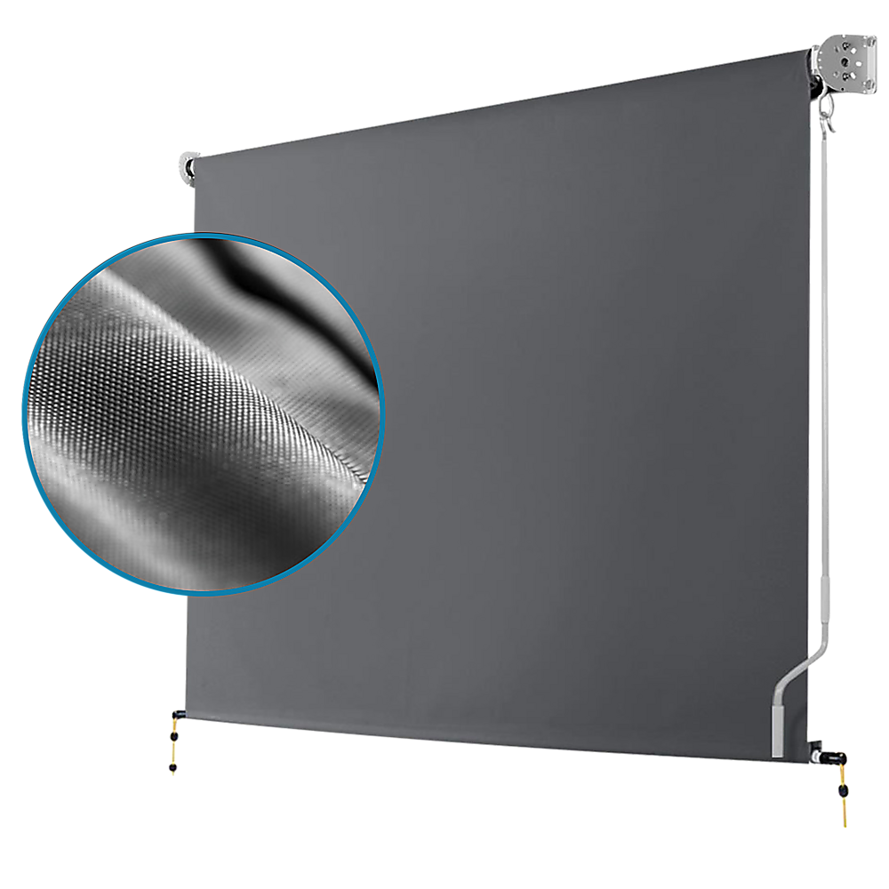 Retractable Straight Drop Roll Down Awning Garden Patio Screen 2.1X2.5M Price