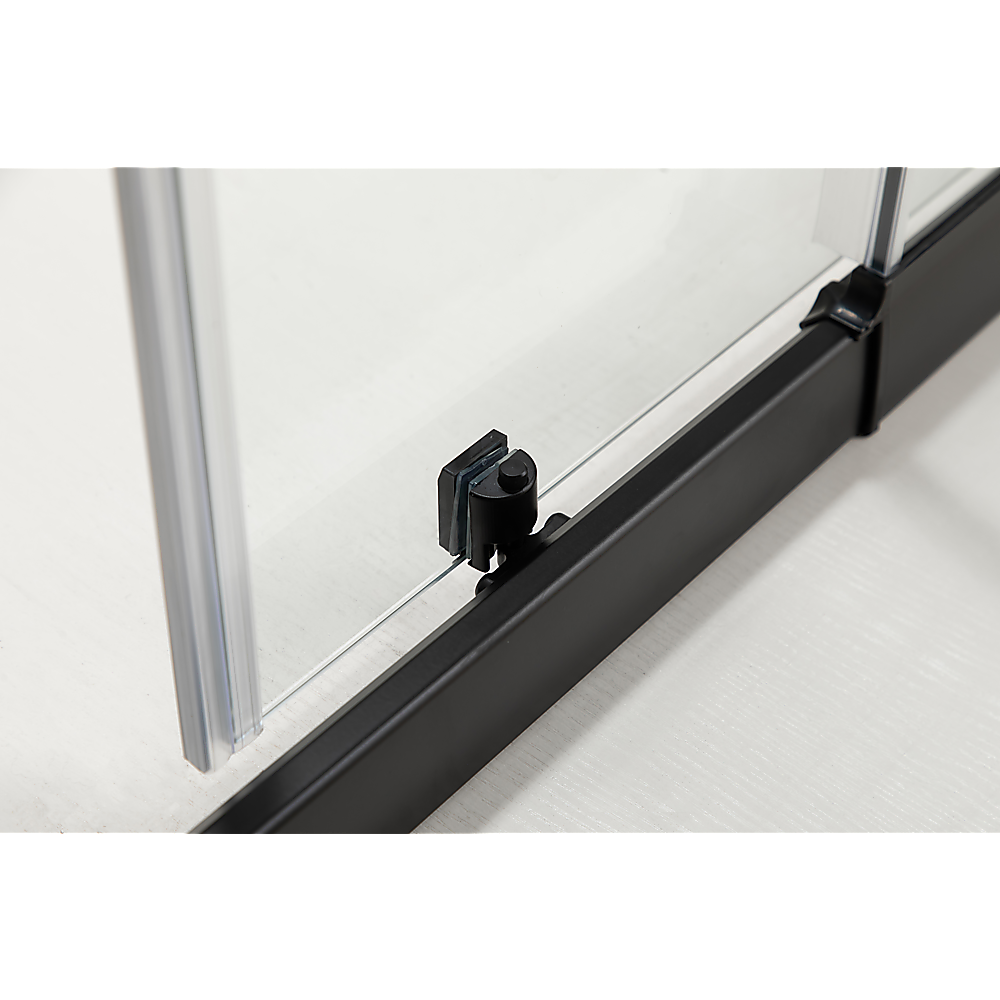 Adjustable 1000x1000mm Double Sliding Door Glass Shower Screen in Black Price