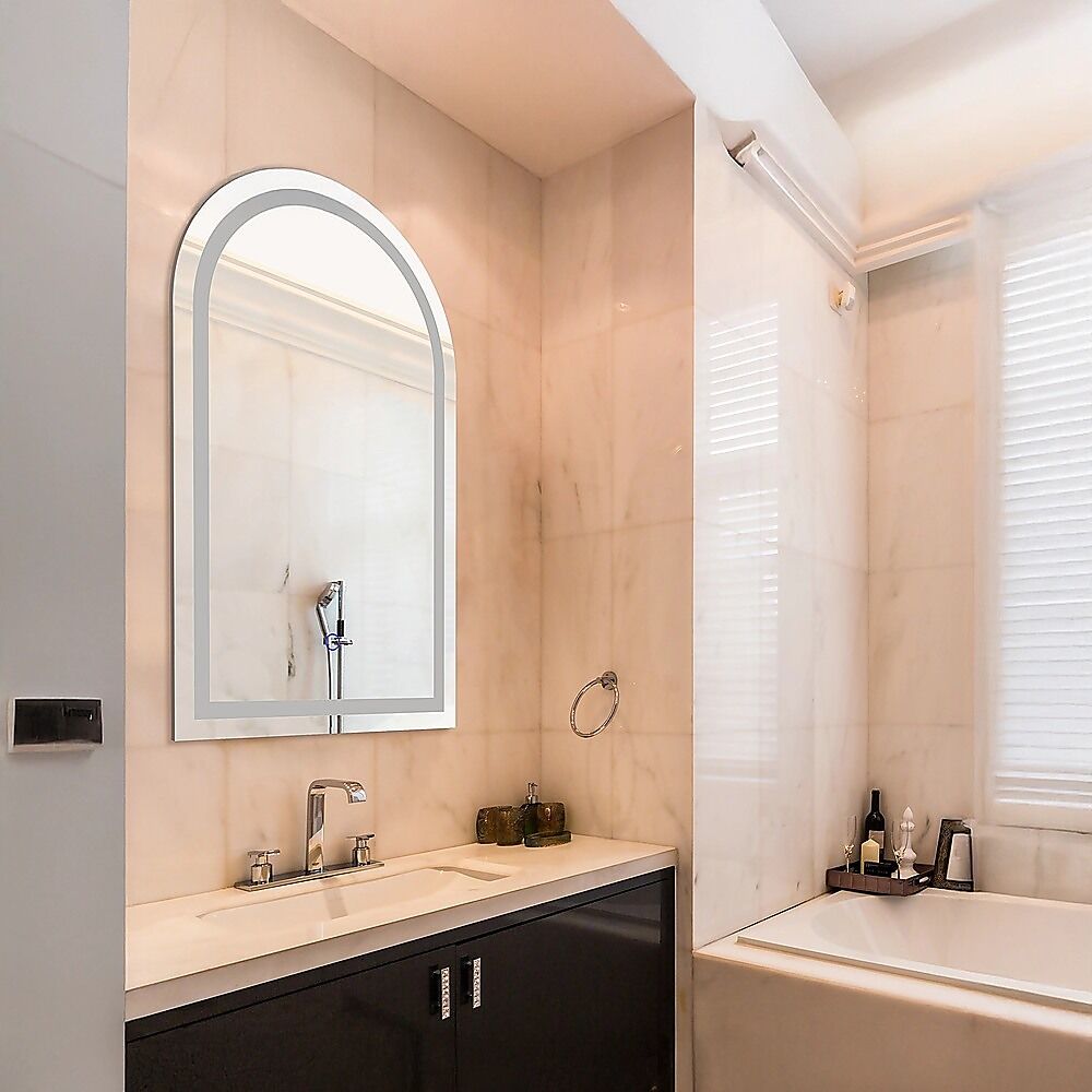 Arched LED Wall Mirror Bathroom Mirrors Makeup Anti-fog 600mm x 1000mm Price