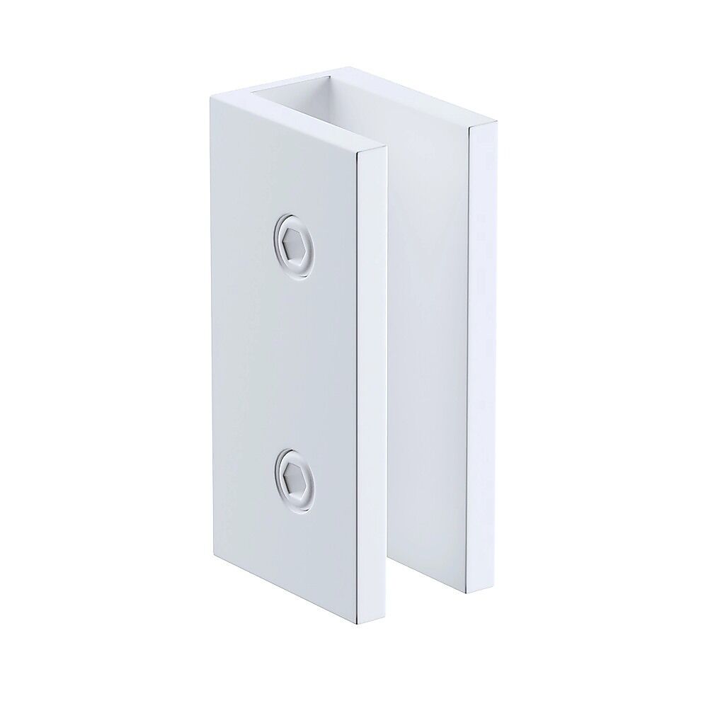 70cm Frameless Glass Bath Screen with Brackets - White Price