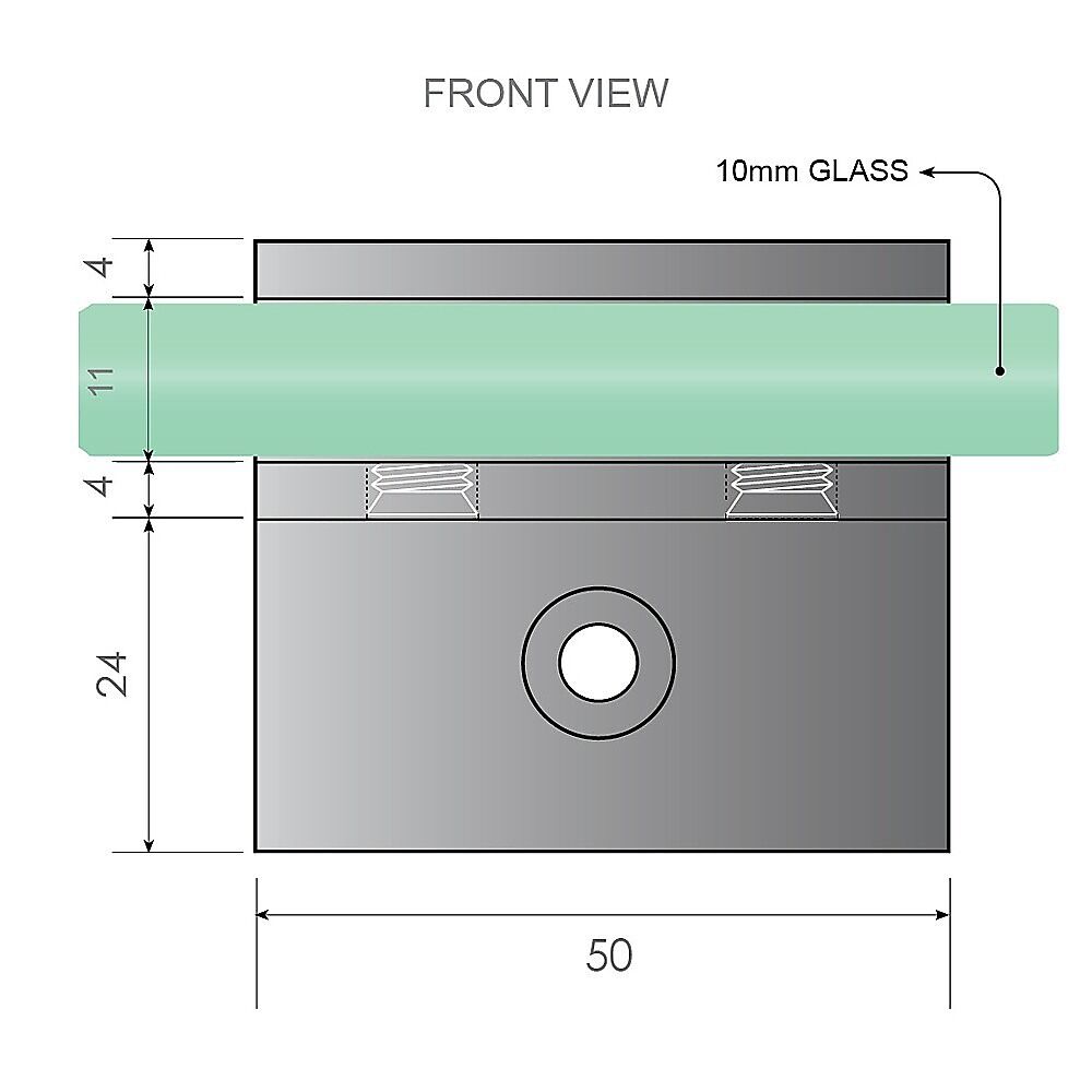 100cm Frameless Glass Bath Screen with Stainless Steel Brackets - Black Price
