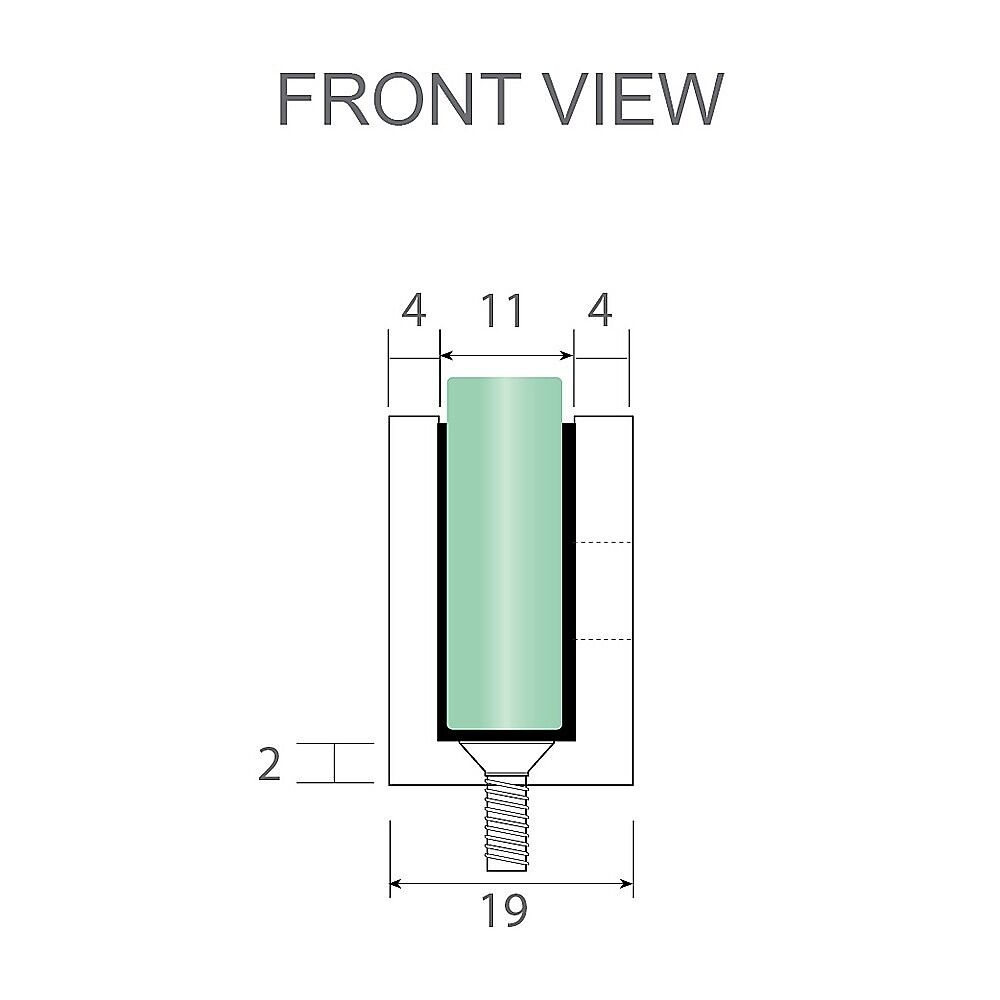100cm Frameless Glass Bath Screen with Stainless Steel Brackets - Nickel Price