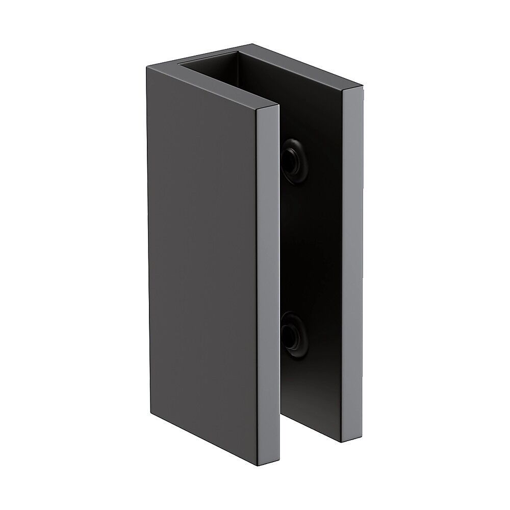 100cm Frameless Glass Bath Screen with Brass Brackets - Black Price