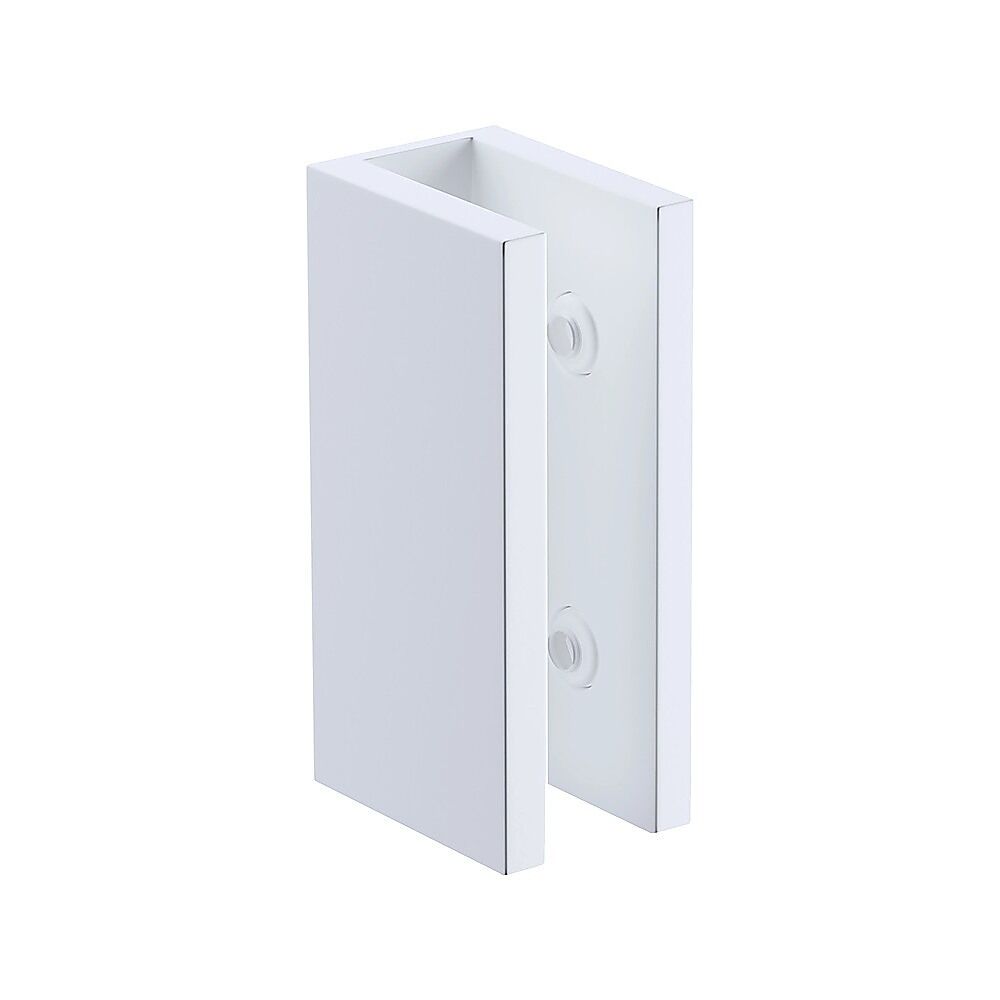 100cm Frameless Glass Bath Screen with Brass Brackets - White Price