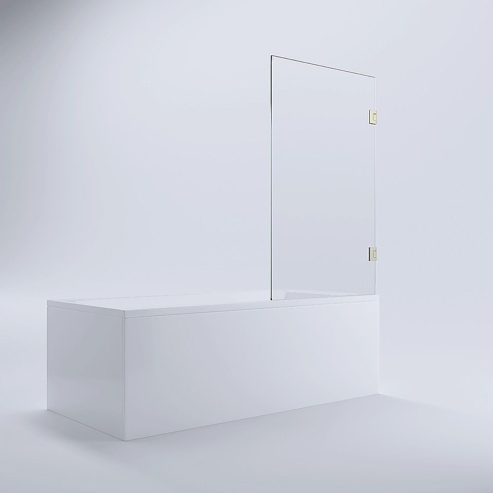 90cm Frameless Swing Bath Panel with Brushed Gold Hardware Price