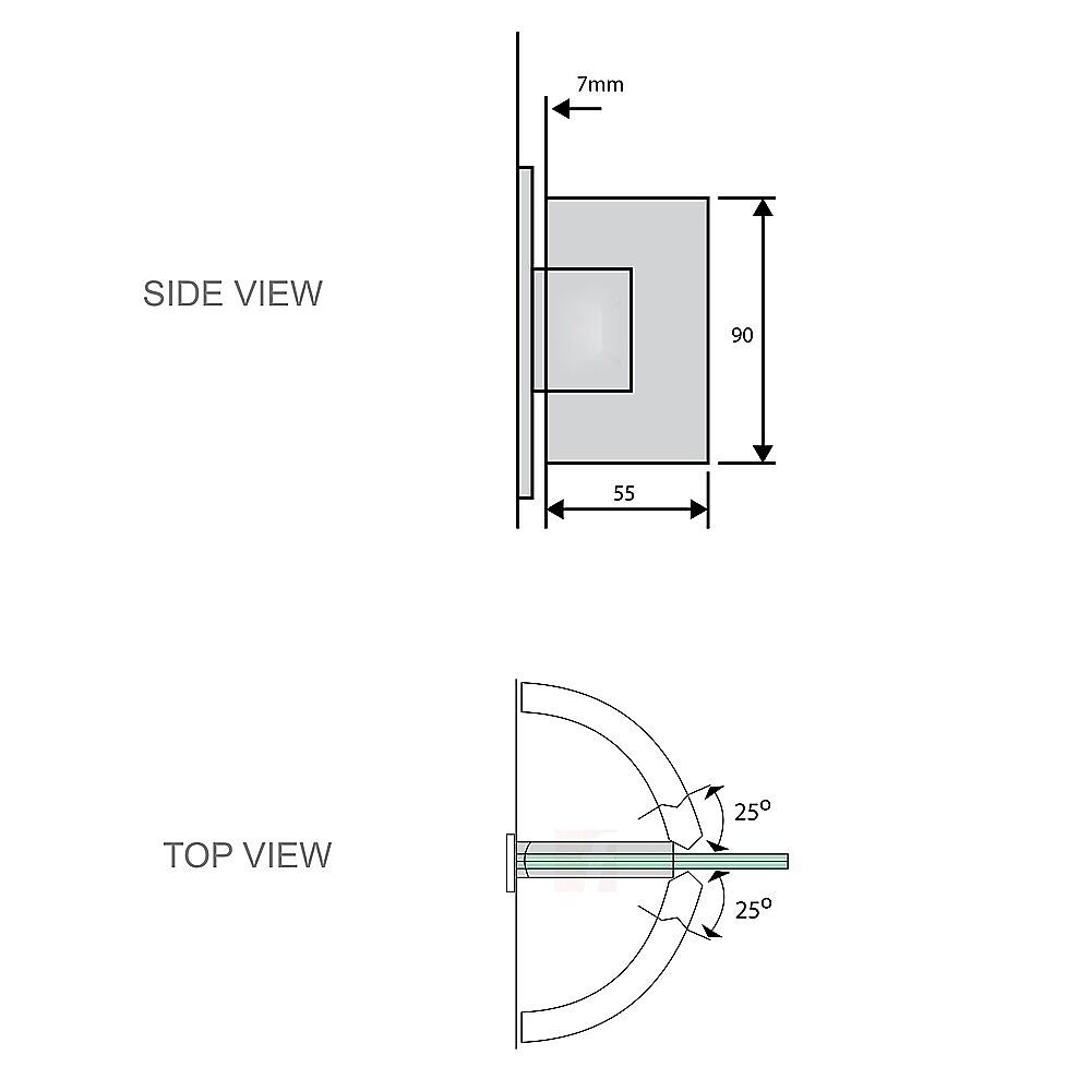 90° Stainless steel Glass Shower Door L-Hinge in Gold Price