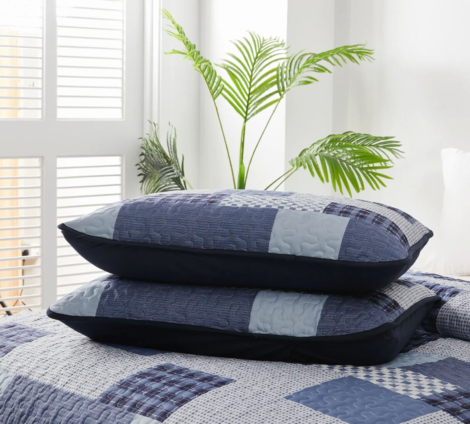 Zesty Quilted bedspread and pillowcovers set: Energize Your Bedroom Decor - Queen size Price