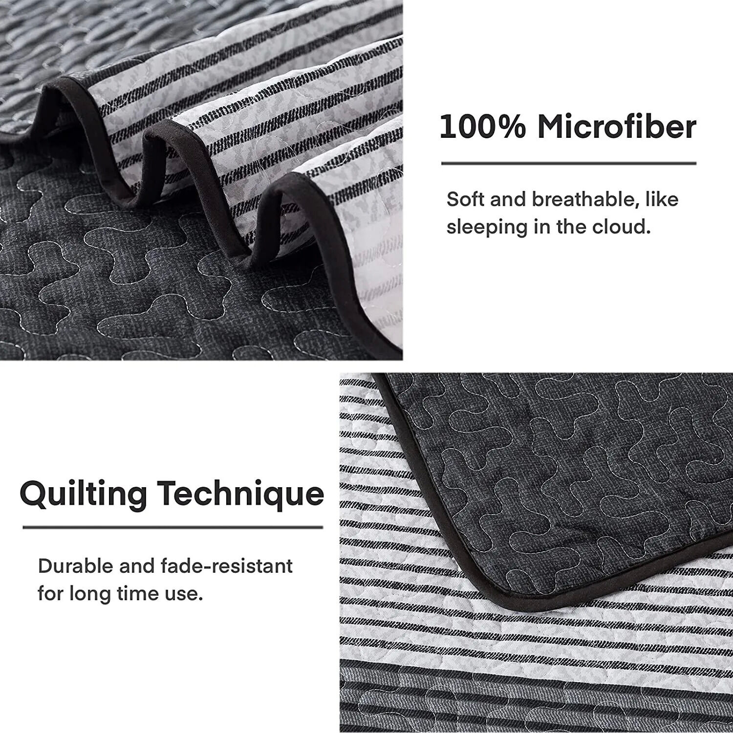 Detailed Quilted Bedspread and Pillowcases Set: A Signature of Quality and Style - Queen size Price