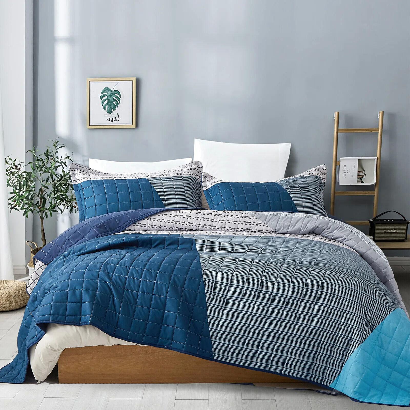 Harmonious Quilted Coverlet and Pillowcases Set: Unites Comfort and Aesthetics - Queen size Price