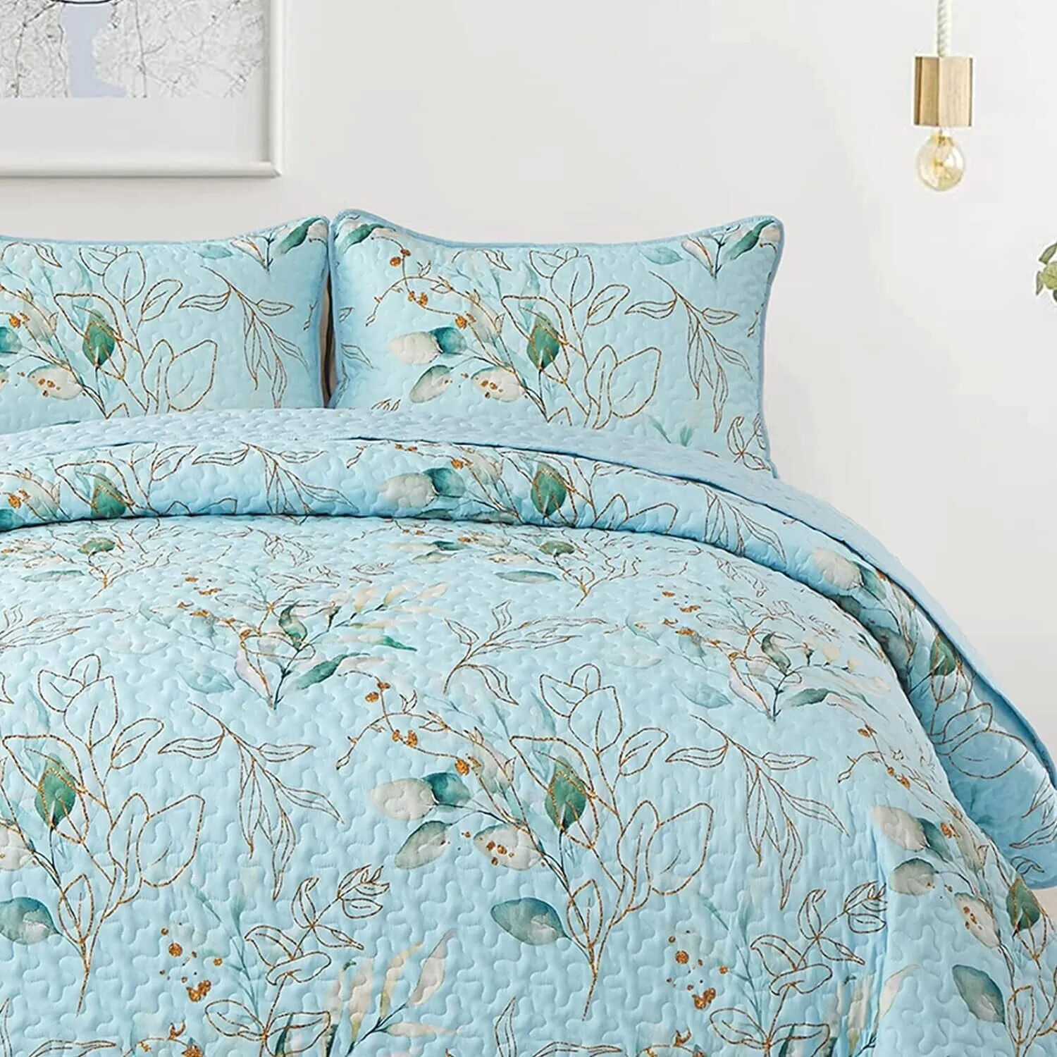 Heavenly Quilted coverlet and pillowcovers set: Cozy and Warm - Queen size Price