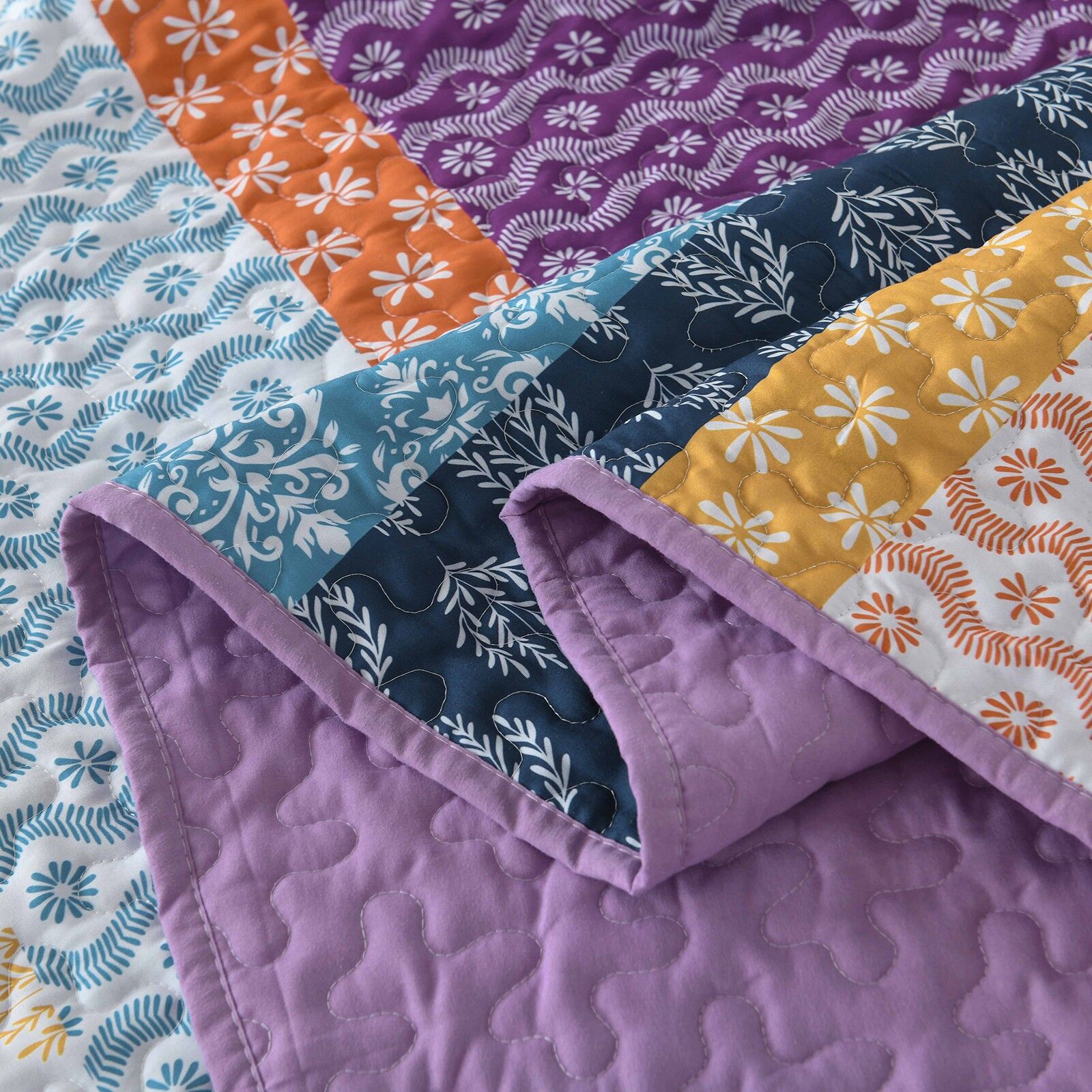 Quirky Quilted coverlet and pillowcovers set: Add Personality to Your Space - Queen size Price