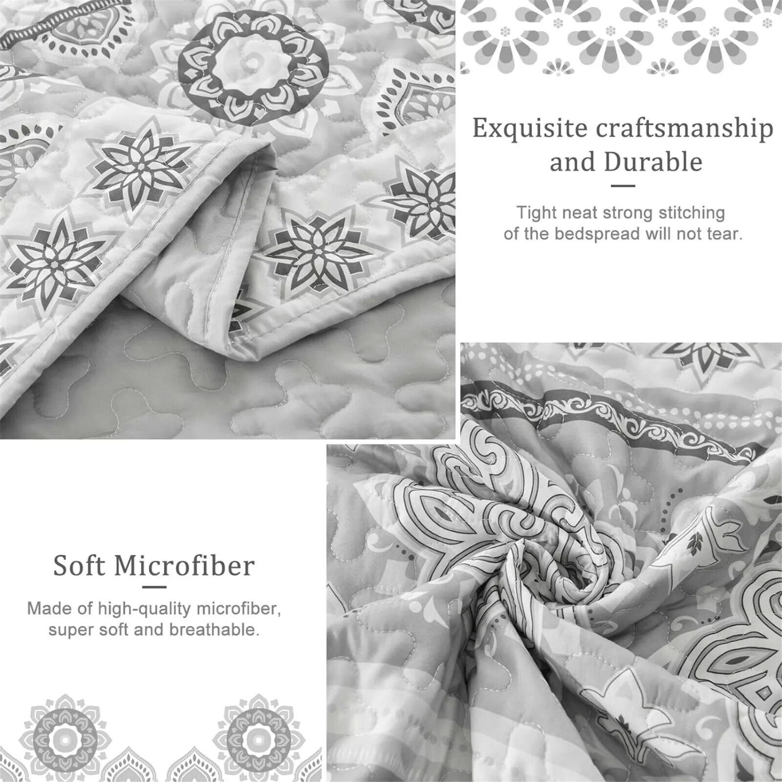 Striking Quilted coverlet and pillowcovers set: Make a Bold Impact - Queen size Price