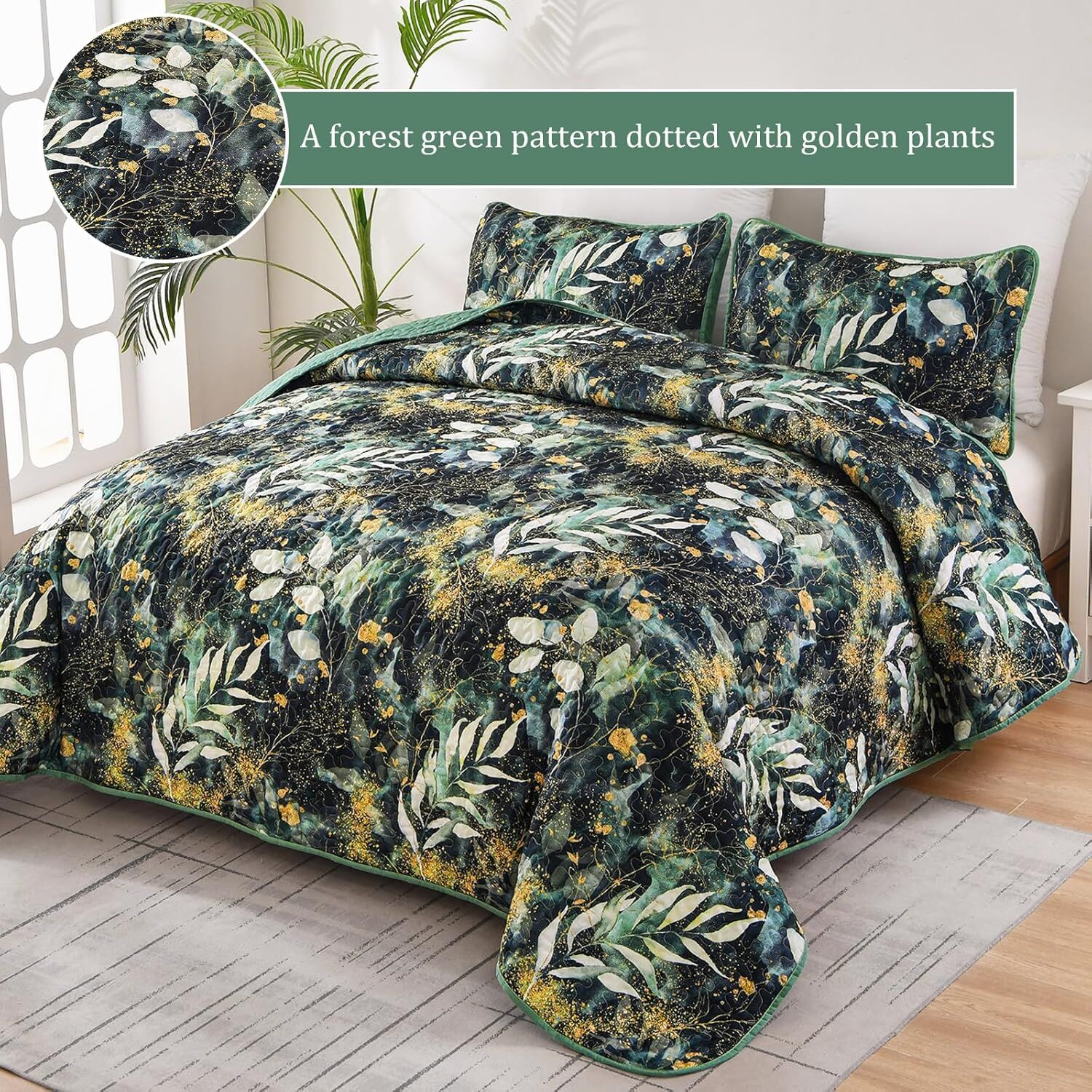 Lush Quilted coverlet and pillowcovers set: Soft and Cozy Feel - Queen size Price