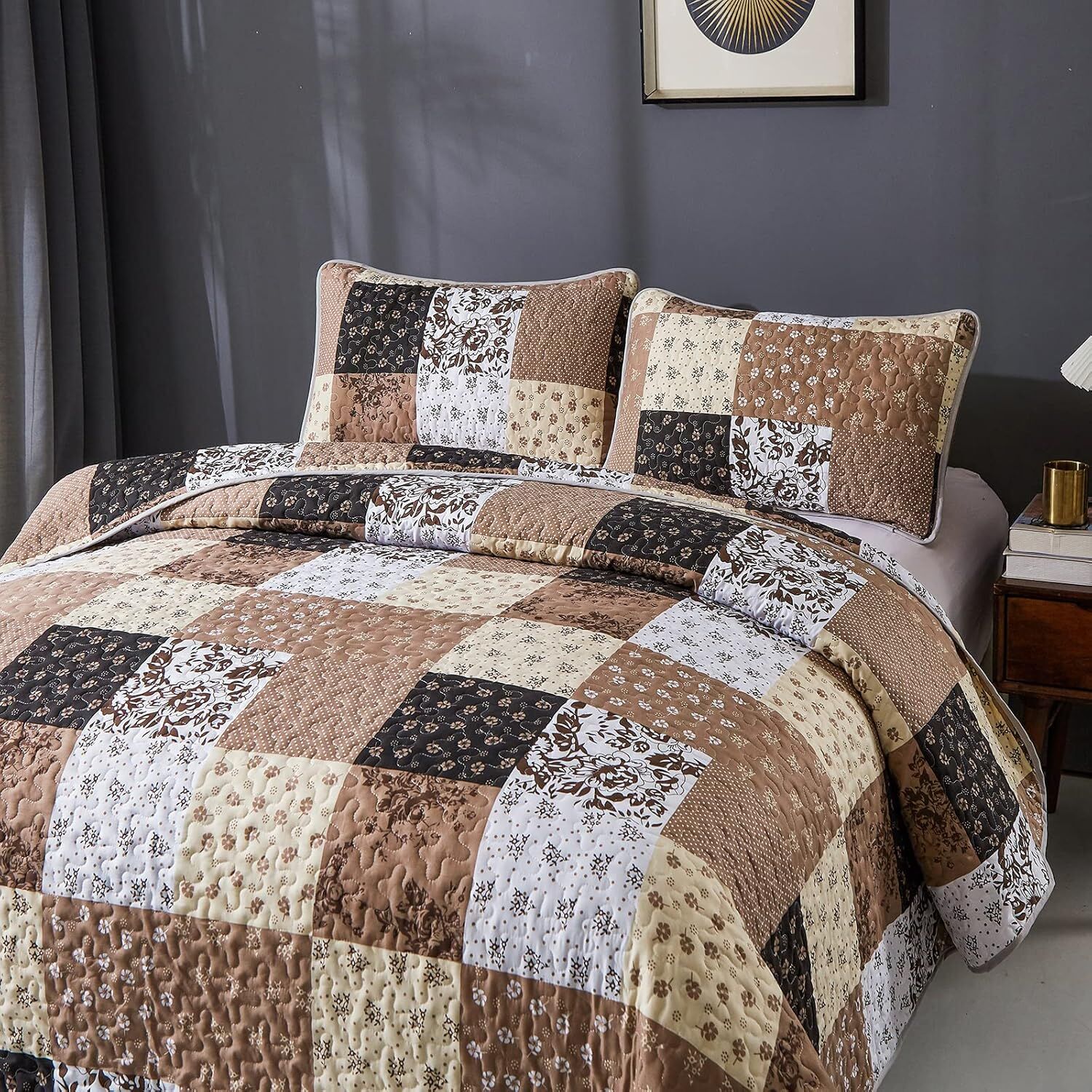 Winsome Quilted coverlet and pillowcovers set: Irresistibly Charming - Queen size Price