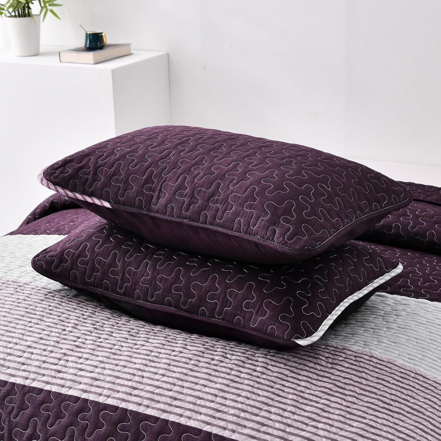 Radiant Quilted coverlet and pillowcovers set: Brighten Any Room - Queen size Price