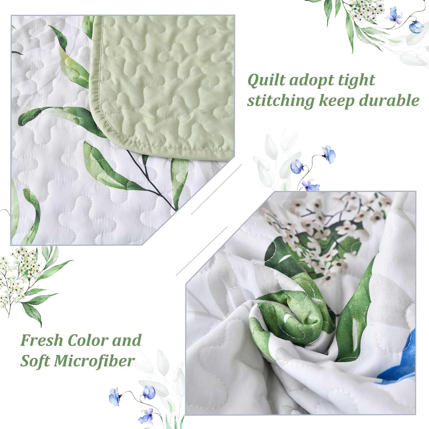 Fancy Quilted coverlet and pillowcovers set: Stylish Bedroom Update - Queen size Price