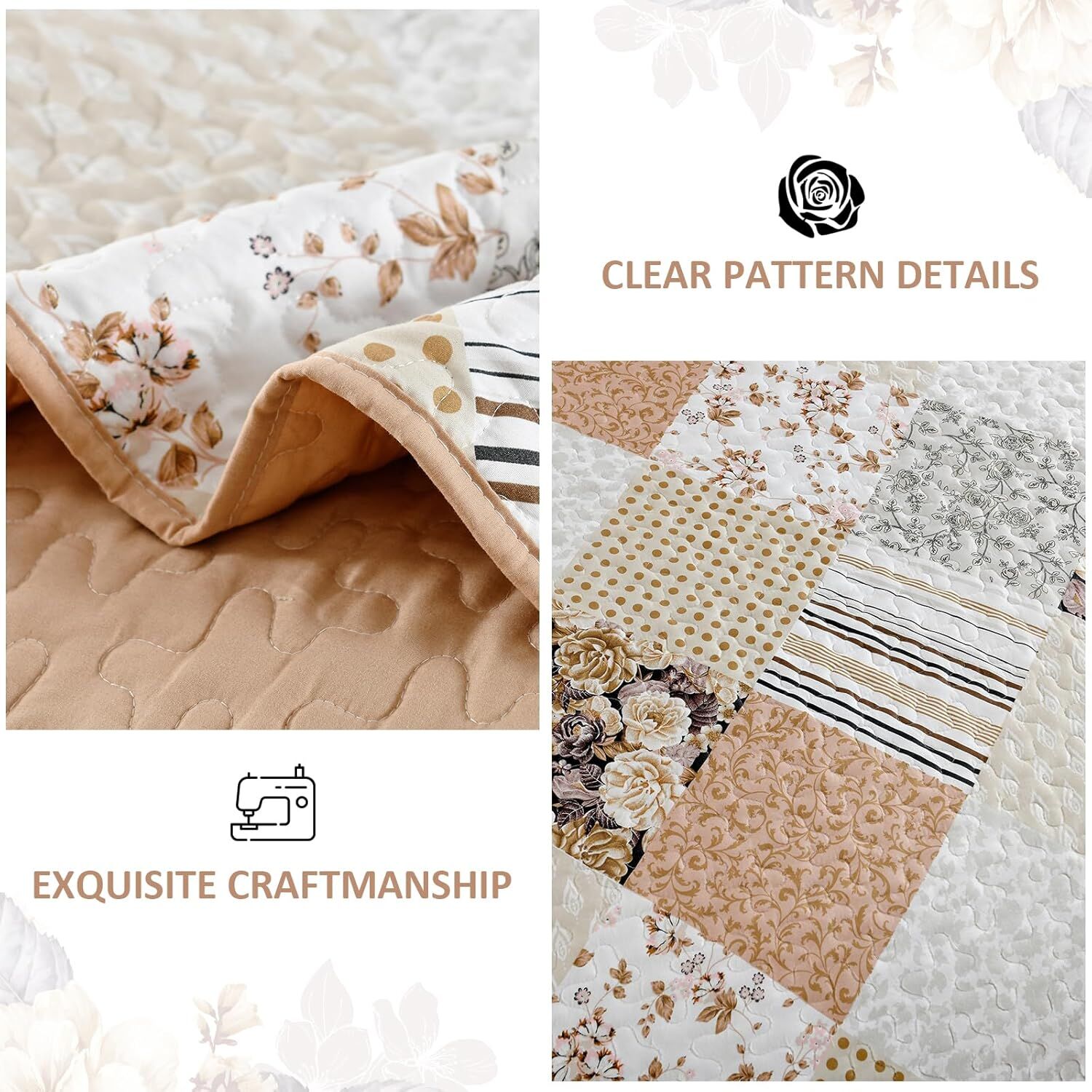Transcendent Quilted bedspread and pillowcovers set: Elevated Comfort - Queen size Price