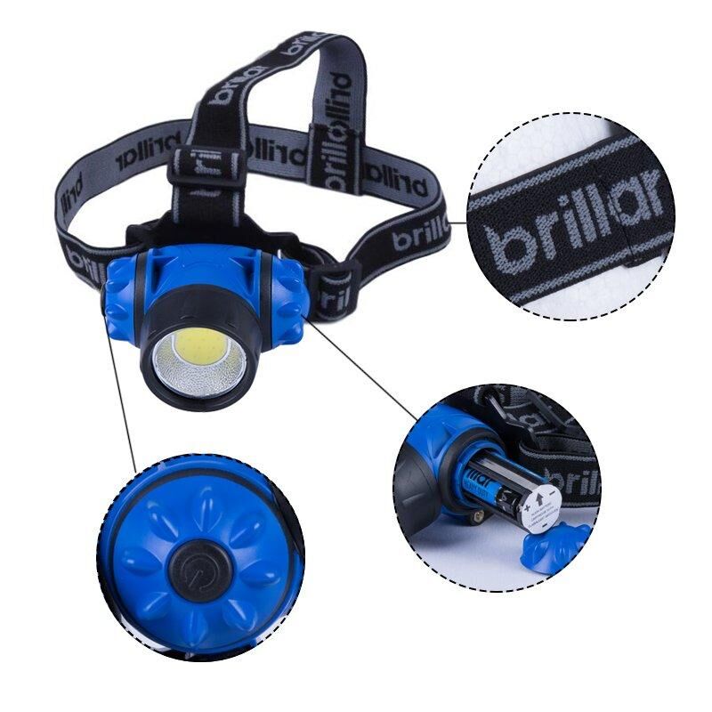 3 Mode Headlamp with COB LED Technology-Black/Blue Price