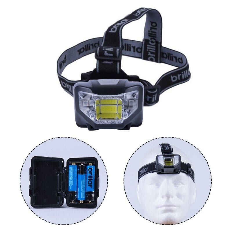 5 Mode Headlamp with COB LED Technology-Blue/Black - Black Price