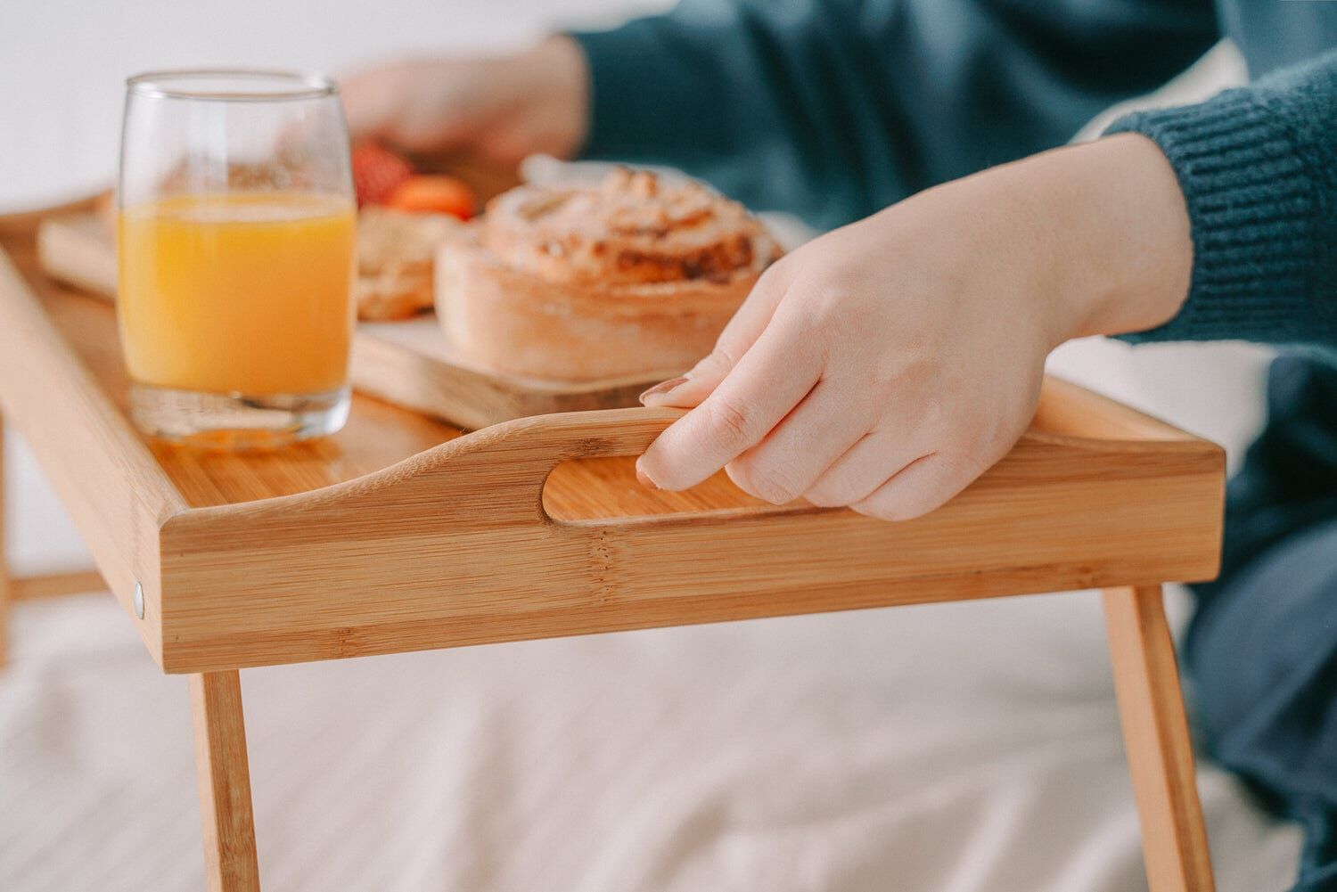 Foldable Bamboo Bed Tray / Breakfast Serving Table Price