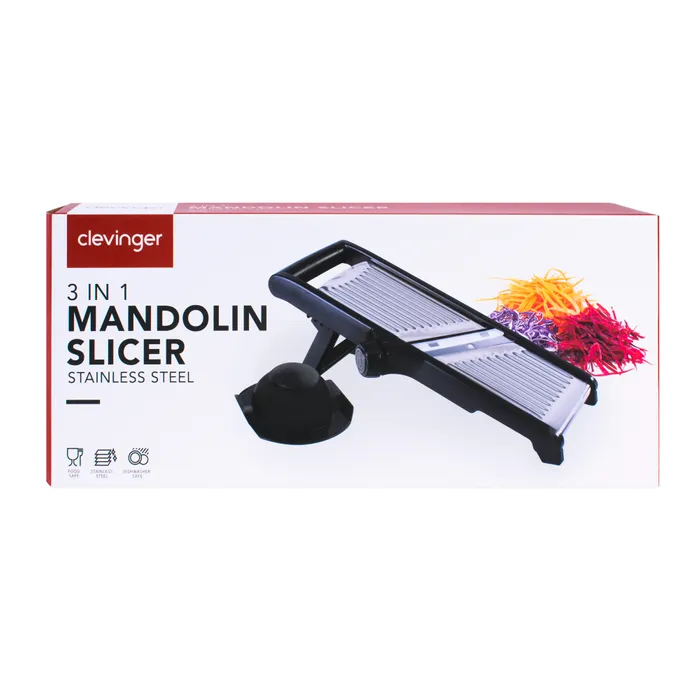 3 In 1 Mandolin Slicer Stainless Steel Blade Bowl Fit Price