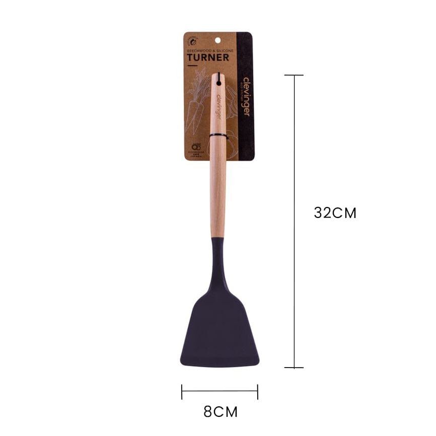 2pcs Beechwood & silicone turner charcoal Price