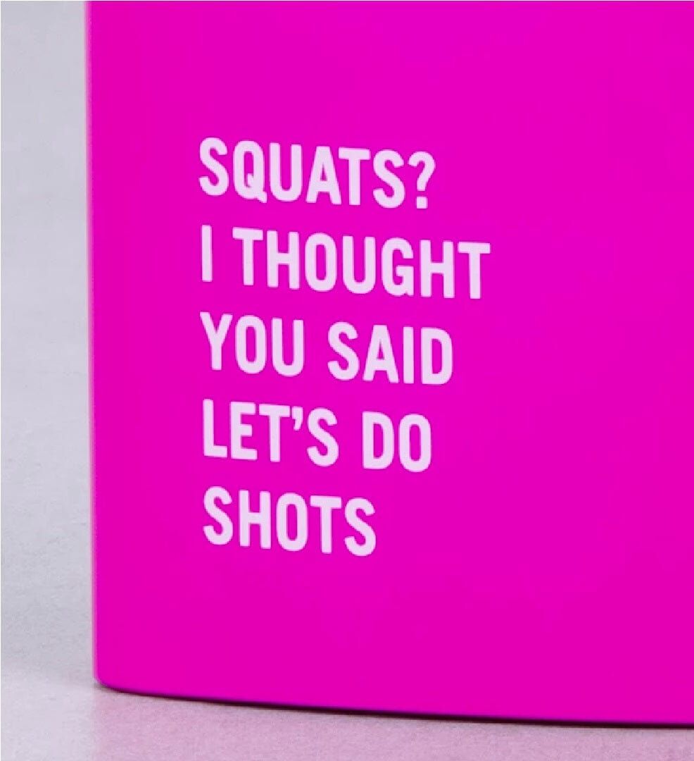175ml Stainless Steel Hip Flask w Funny Quotes-Pink Price