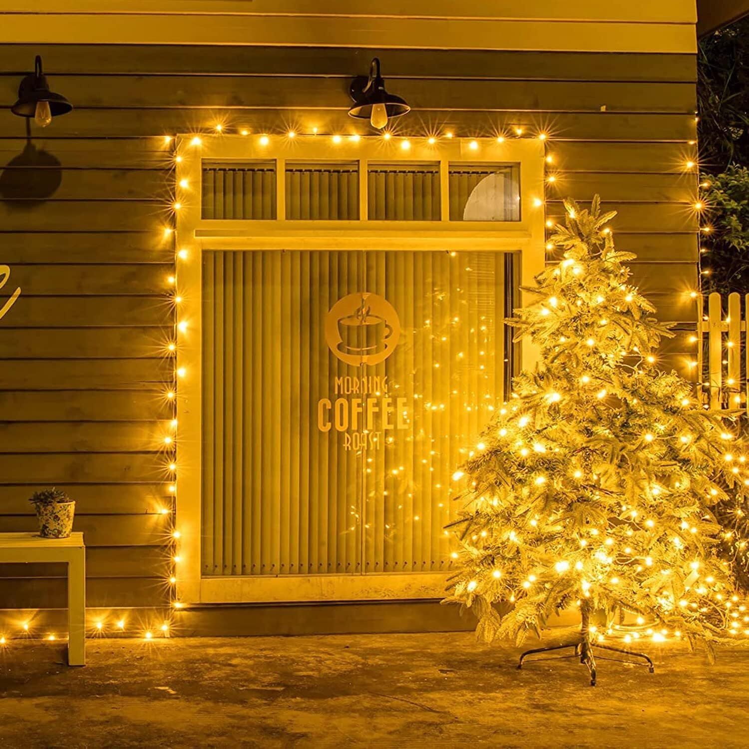 500 Solar LED Fairy Lights 8 Function Memory Hold Multicolor Christmas Decoration Warm White Price