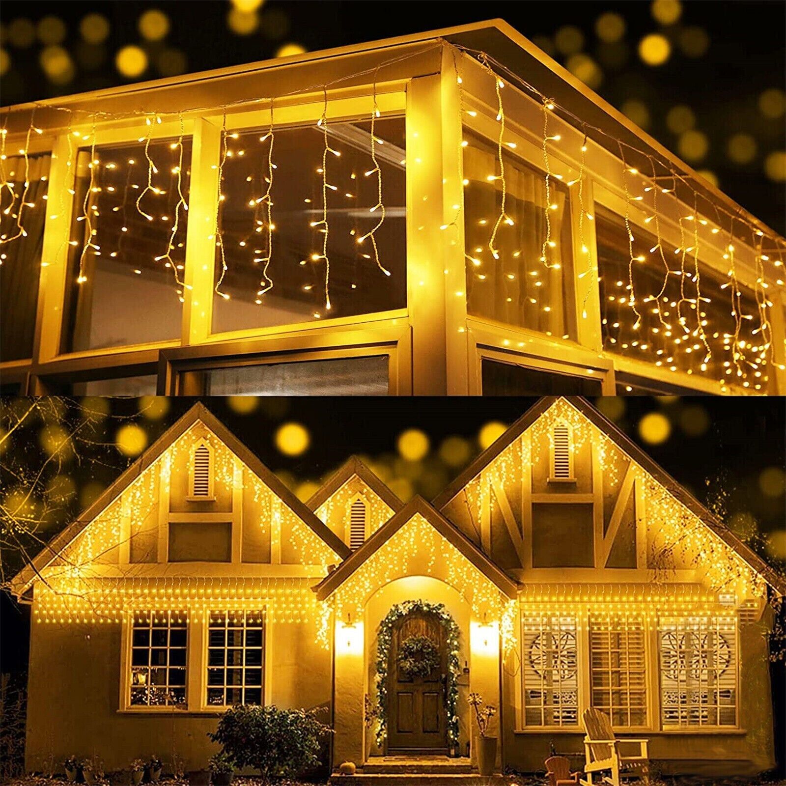 400 Low Voltage LED Curtain Lights 8 Functions 1.9x2M Christmas Decoration Warm White Price