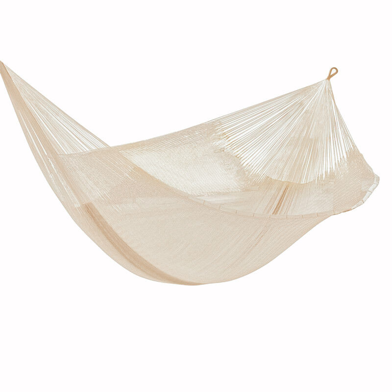 Mayan Legacy Queen Size Super Nylon Mexican Hammock in Cream Colour Price