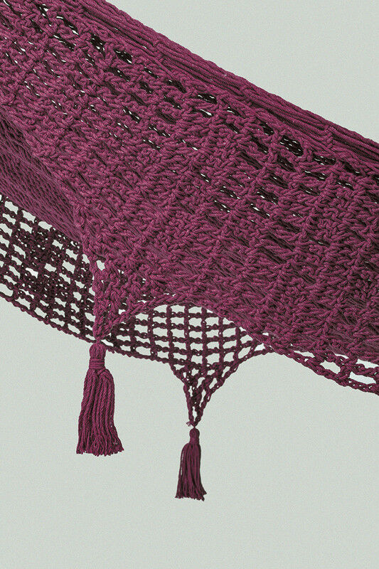 Outdoor undercover cotton Mayan Legacy hammock with hand crocheted tassels King Size Maroon Price