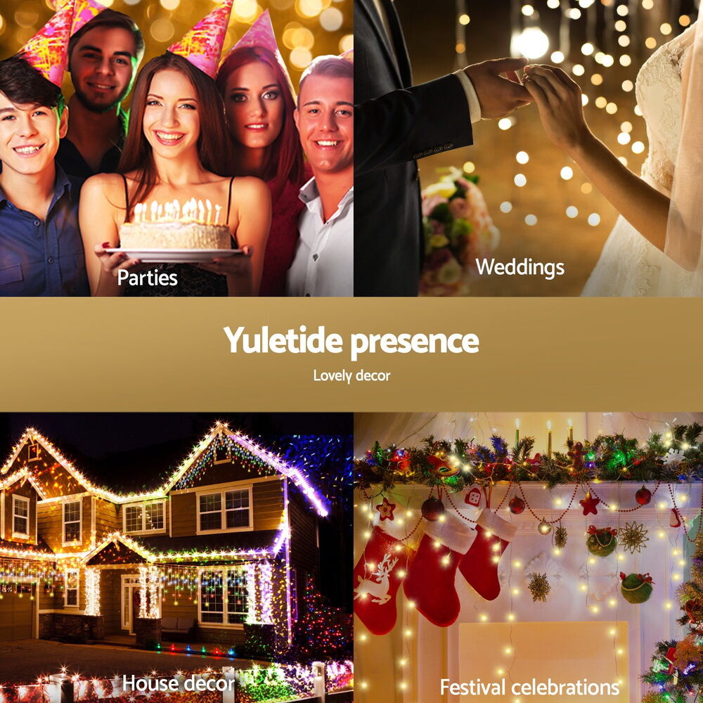 32M Christmas Lights Icicle String Light 960 LED Decor Warm White Price