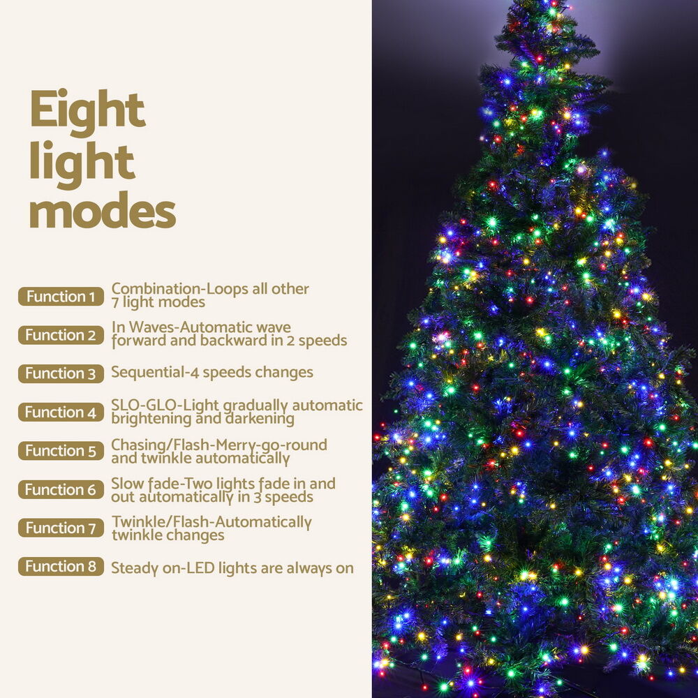 Christmas Tree 2.1m Xmas Tree Decoration 8 Light Mode Multi Colour Price