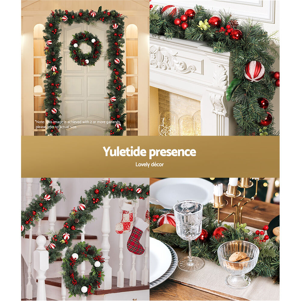 2.7m Christmas Garland with Decorations Xmas Wedding Party Price