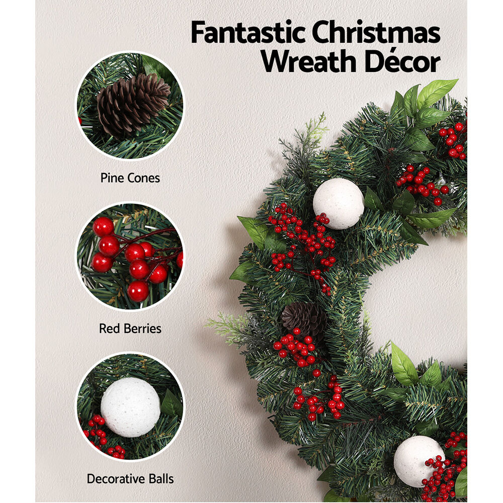 Christmas Garland with Wreath Set Ornaments Xmas Tree Decor Price