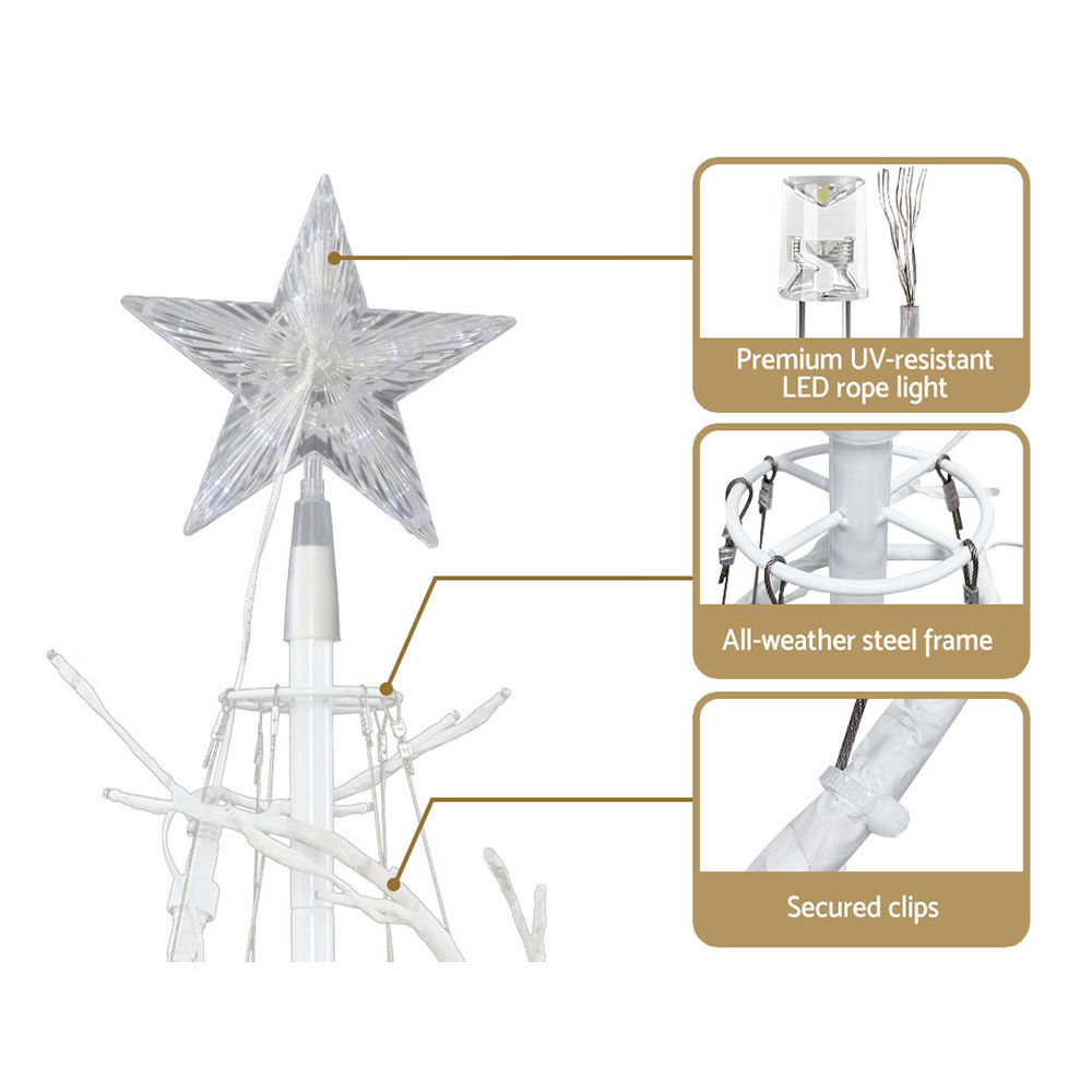 Christmas Tree 1.8M 6FT LED Xmas Decoration Cold White Lights Price