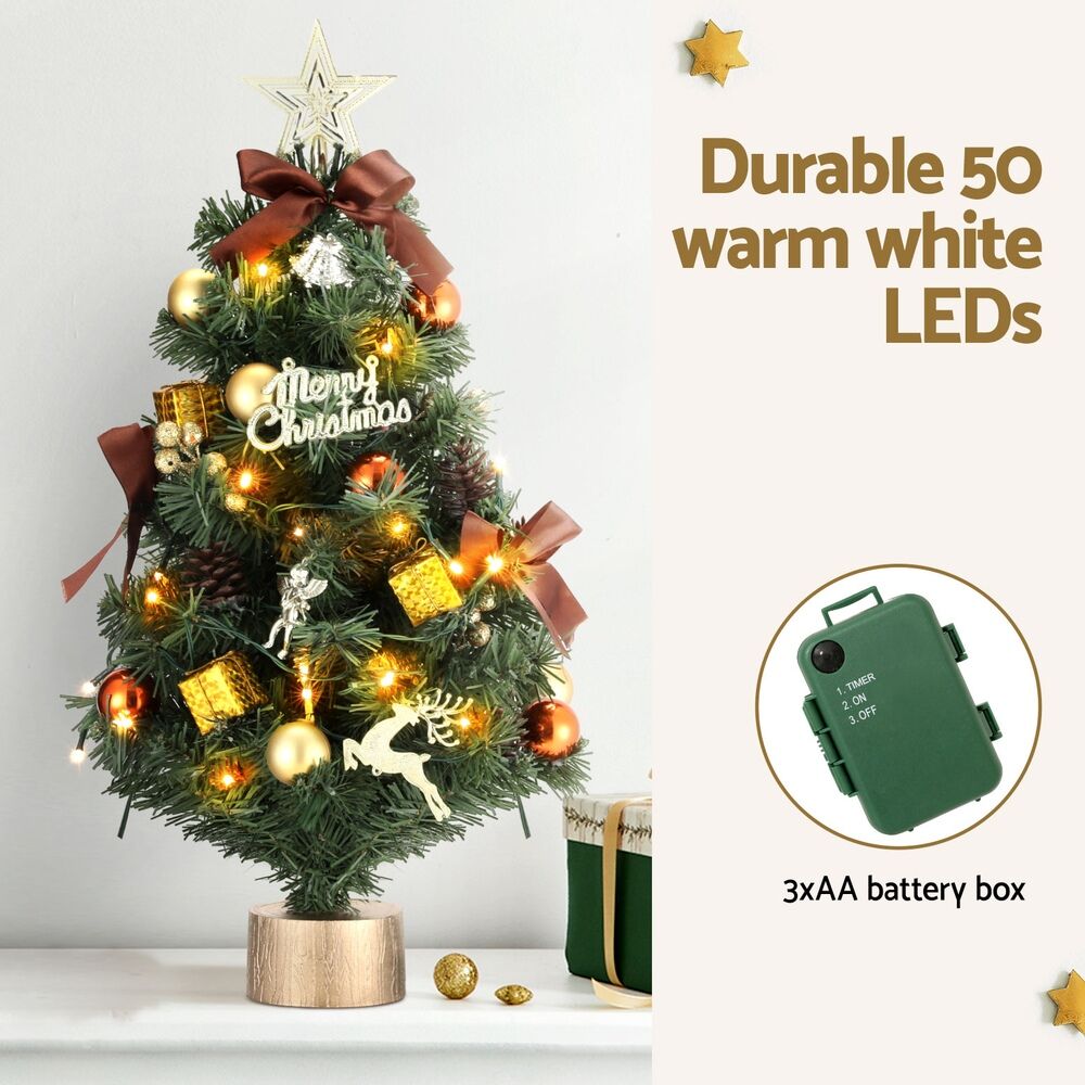 Tabletop Christmas Tree 60CM LED Xmas Tree Tree Topper Ornaments Price