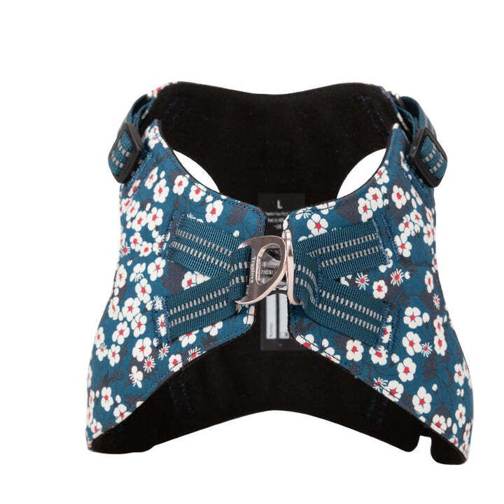 Floral Doggy Harness - Blue, M Price