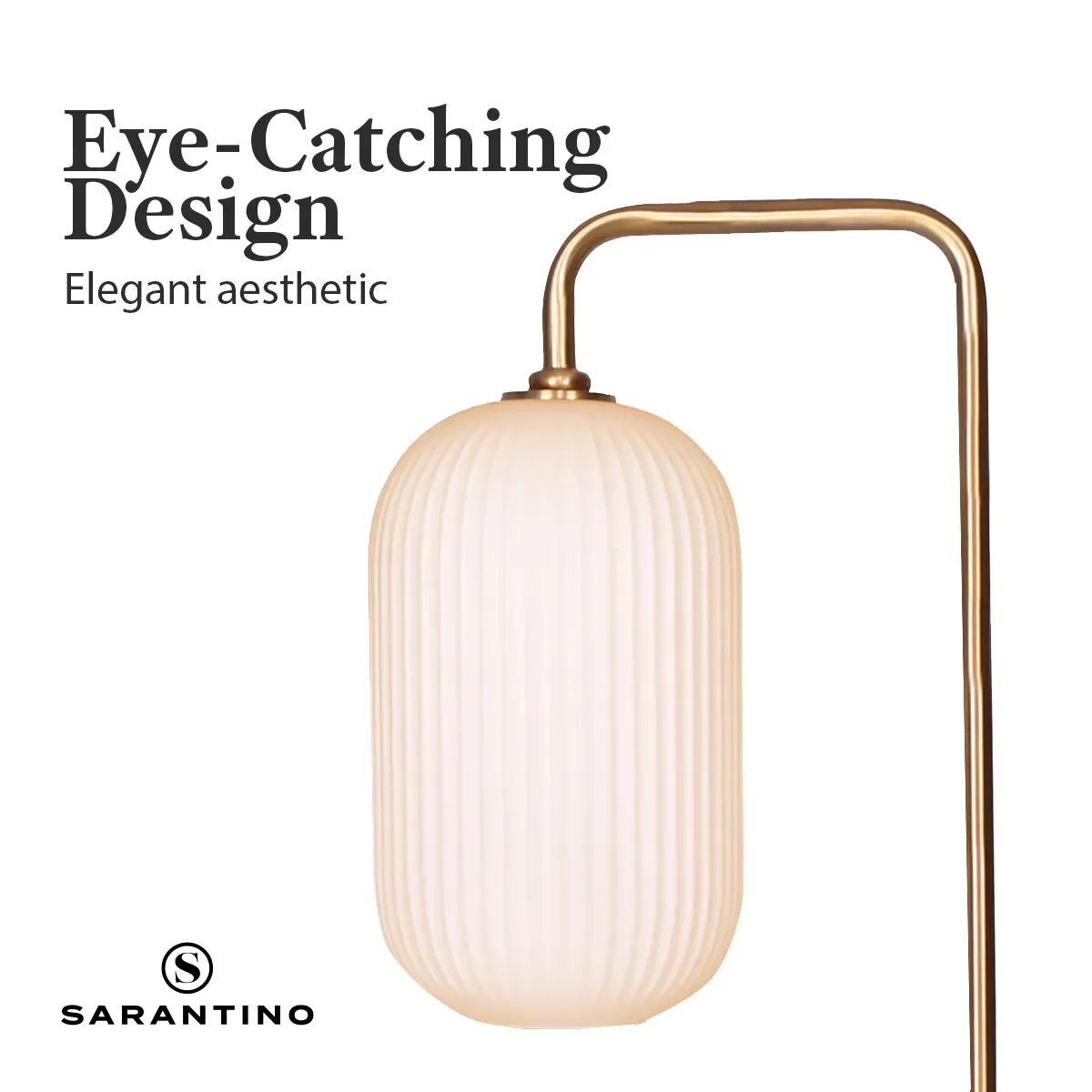 Sarantino Metal Floor Lamp With Opal Glass Shade Price